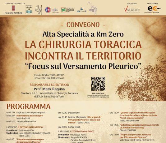 CONVEGNO:Alta Specialità a Km Zero – La Chirurgia Toracica Incontra il Territorio