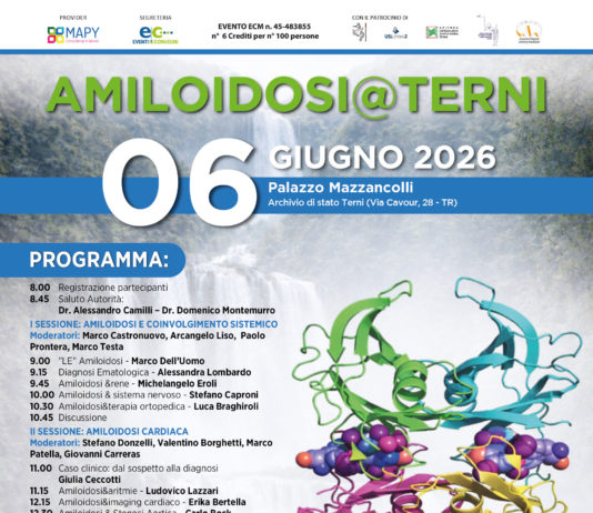 Amiloidosi@Terni: un convegno ECM dedicato alla diagnosi e gestione della patologia